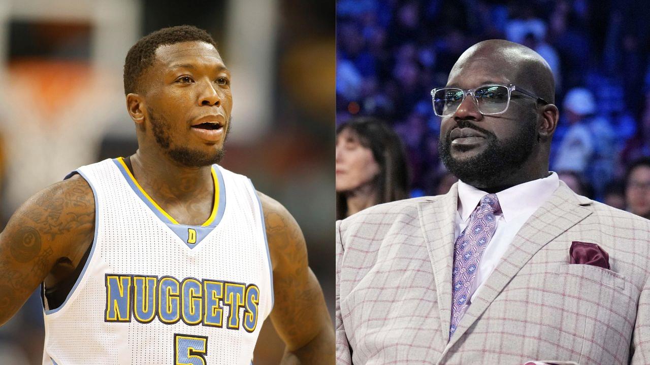 Nate Robinson and Shaquille O'Neal