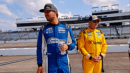 NASCAR Cup Series driver Todd Gilliland (38) and NASCAR Cup Series driver Michael McDowell (34) during practice and qualifying for the Cook Out 400 at Richmond Raceway.