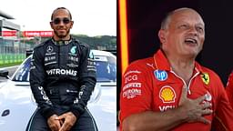 Lewis Hamilton (L) and Fred Vasseur (R)