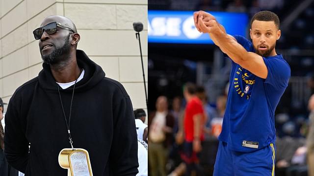 Kevin Garnett (L) and Steph Curry (R)