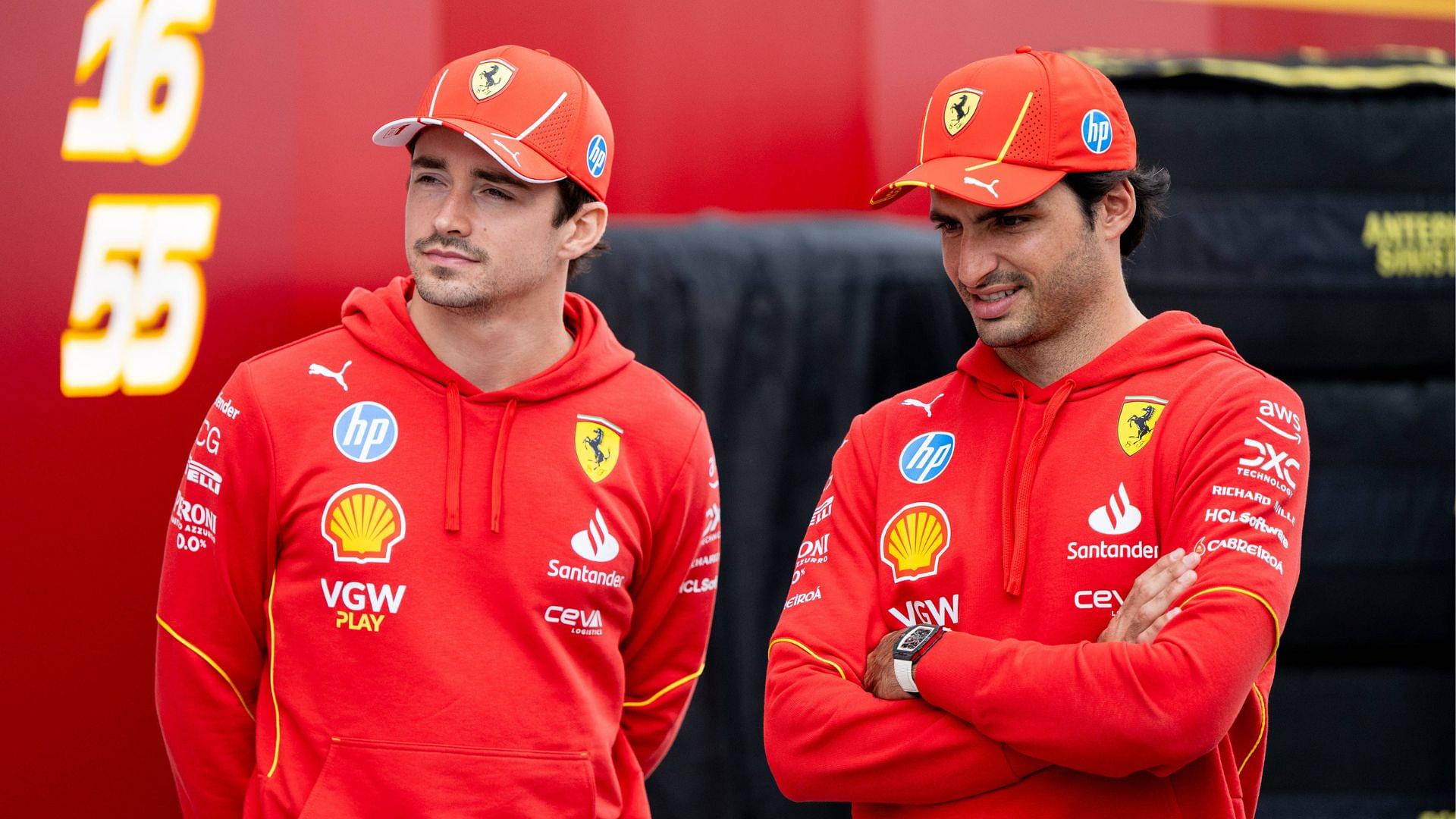 Charles Leclerc Scuderia Ferrari HP, Monaco, 16 , Carlos Sainz Scuderia Ferrari HP, Spain, 55 , USA, Formula 1 World Championship, Grand Prix of the United States of America, Circuit of the Americas Austin