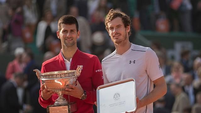 Novak Djokovic (L) and Andy Murray (R)