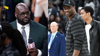 Shaquille O'Neal (L) and David Robinson (R)