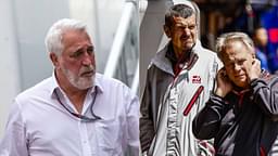 Lawrence Stroll(L), Guenther Steiner(C), Gene Haas(R)