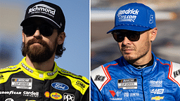 (L-R) NASCAR Cup Series drivers Ryan Blaney & Kyle Larson.