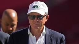 New York Jets owner Woody Johnson walks on the field before the game against the San Francisco 49ers at Levi's Stadium.