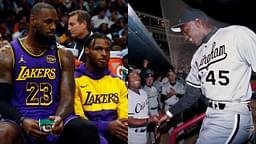 LeBron James, Bronny James and Michael Jordan during his time with the Birmingham Barons