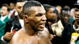 Mike Tyson reacts after defeating Donovan Ruddock their WBC heavyweight heavyweight fight at The Mirage. Tyson defeated Ruddock by TKO in round 7.