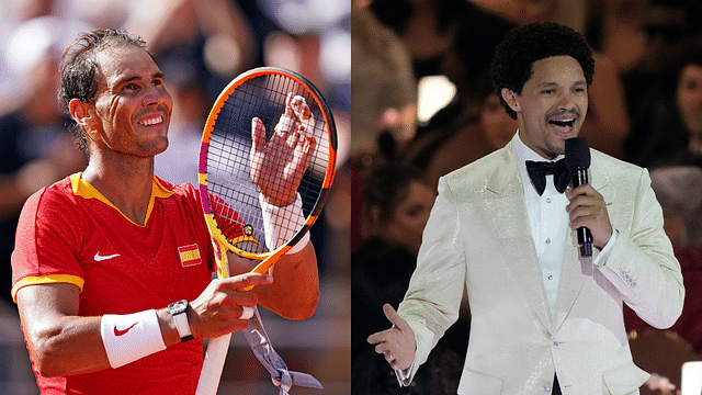 Rafael Nadal (L) and Trevor Noah (R)