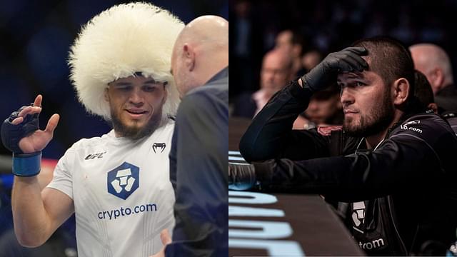 Umar (L) and Khabib Nurmagomedov (R)