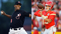 Pat Mahomes Sr (L) and Patrick Mahomes (R)