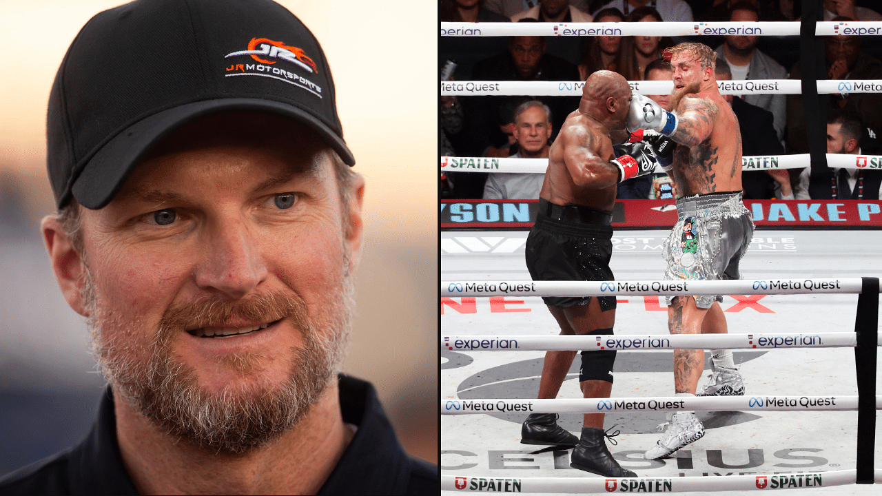 Dale Earnhardt Jr (L) and Mike Tyson-Jake Paul fight (R)