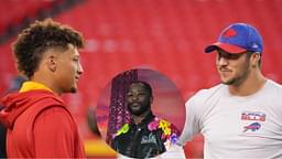 Patrick Mahomes, Nate Burleson and Josh Allen