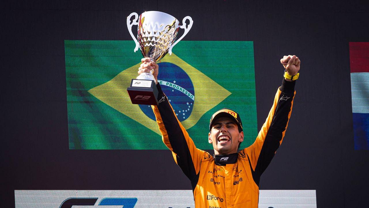 BORTOLETO Gabriel (bra), Invicta Racing, Dallara F2 2024, portrait, podium during the 11th round of the 2024 FIA Formula 2 Championship