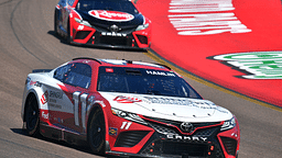 NASCAR Cup Series driver Denny Hamlin (11) leads driver Christopher Bell (20) during the United Rentals Work United 500 at Phoenix Raceway.