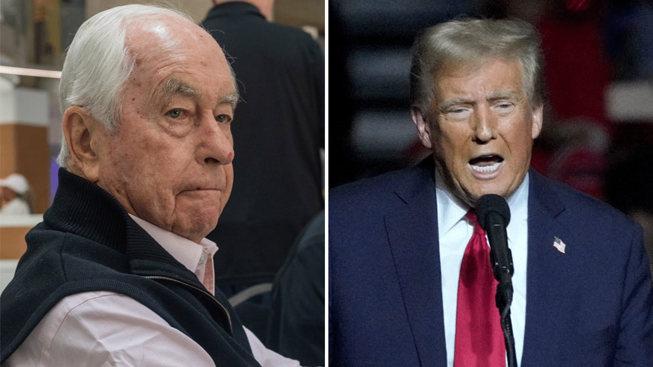 (L-R) Roger Penske & Donald Trump