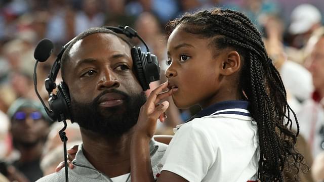 Dwyane Wade and daughter Kaavia.