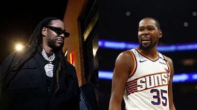 2 Chainz (L) and Kevin Durant (R)