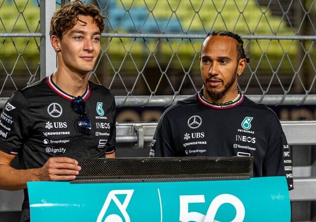 Lewis Hamilton, racing for the Mercedes F1 team during the 2024 Formula 1 Singapore Grand Prix at the Marina Bay Street Circuit in Marina Bay, Singapore