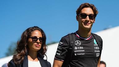 Race 63 George Russell (GBR) and his girlfriend Carmen Montero Mundt (SPA) MERCEDES-AMG PETRONAS F1 TEAM seen in the paddock of the F1 ARAMCO GRAND PRIX OF SPAIN 2024