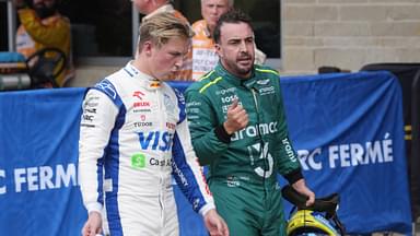 FORMULA 1 PIRELLI UNITED STATES GRAND PRIX 2024 ,pictured An angry Fernando Alonso ESP , Aston Martin, discusses the situation at the start with Liam Lawson NZL , Visa Cash App RB