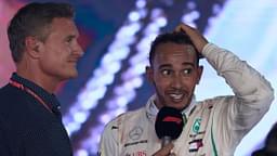 Mercedes AMG Petronas Motorsport, Lewis Hamilton wins in Singapore and talks with David Coulthard on the podium