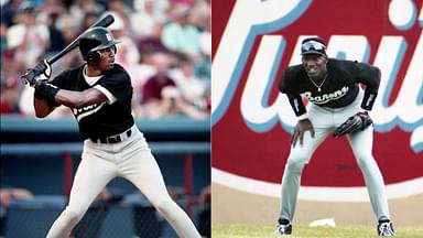 Michael Jordan in action for the Birmingham Barons