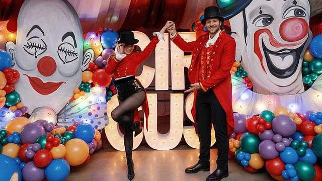 Josh Allen and Hailee Steinfeld among their Halloween celebrations, dressed up as ringmasters.