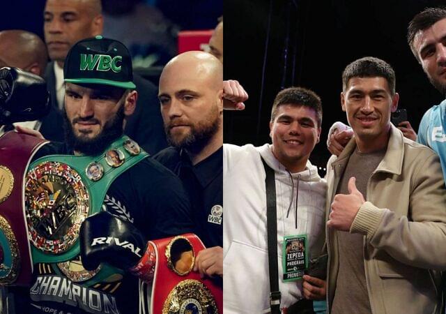 Artur Beterbiev (L) Dmitry Bivol (R)