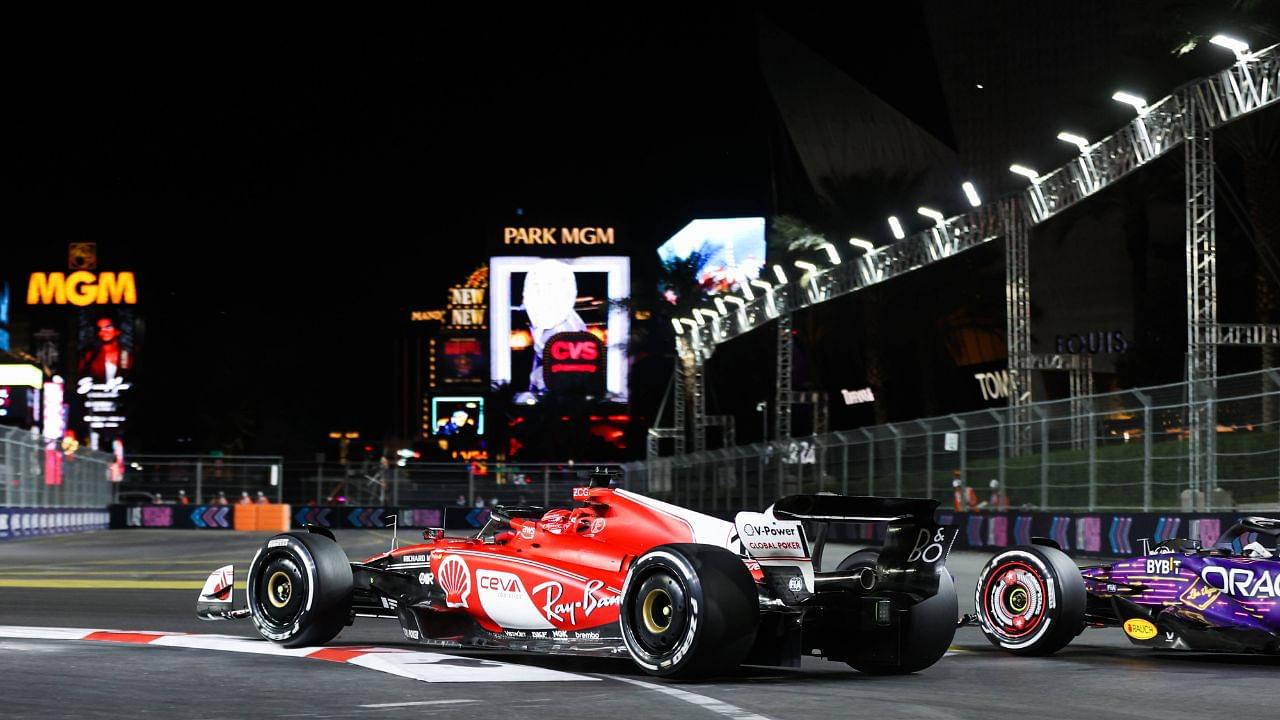 16 LECLERC Charles (mco), Scuderia Ferrari SF-23, action during the 2023 Formula 1 Heineken Silver Las Vegas Grand Prix, 21th round of the 2023 Formula One World Championship