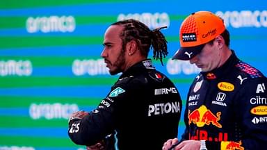 Lewis Hamilton(L), Max Verstappen(R)