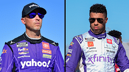 Denny Hamlin (L) and Bubba Wallace (R).