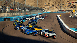 NASCAR Cup Series driver Kyle Larson (5) races alongside William Byron (24) during the NASCAR Cup Series Championship race at Phoenix Raceway.