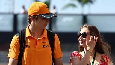 Oscar Piastri of McLaren and Lily Zneimer ahead of the Formula 1 Abu Dhabi Grand Prix at Yas Marina Circuit in Abu Dhabi