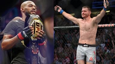 Jon Jones (L), Stipe Miocic (R)