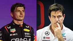 Max Verstappen (L) and Toto Wolff (R)