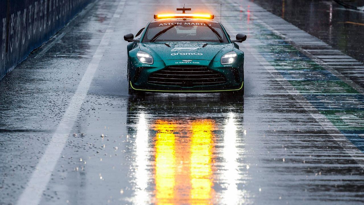 FIA Aston Martin Vantage Safety Car, rain, pluie, during the Formula 1 Grande Premio de Sao Paulo 2024, 21th round of the 2024 Formula One World Championship