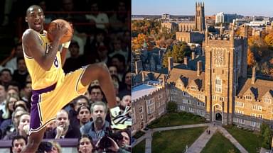 Kobe Brant (L) and Duke University campus (R)