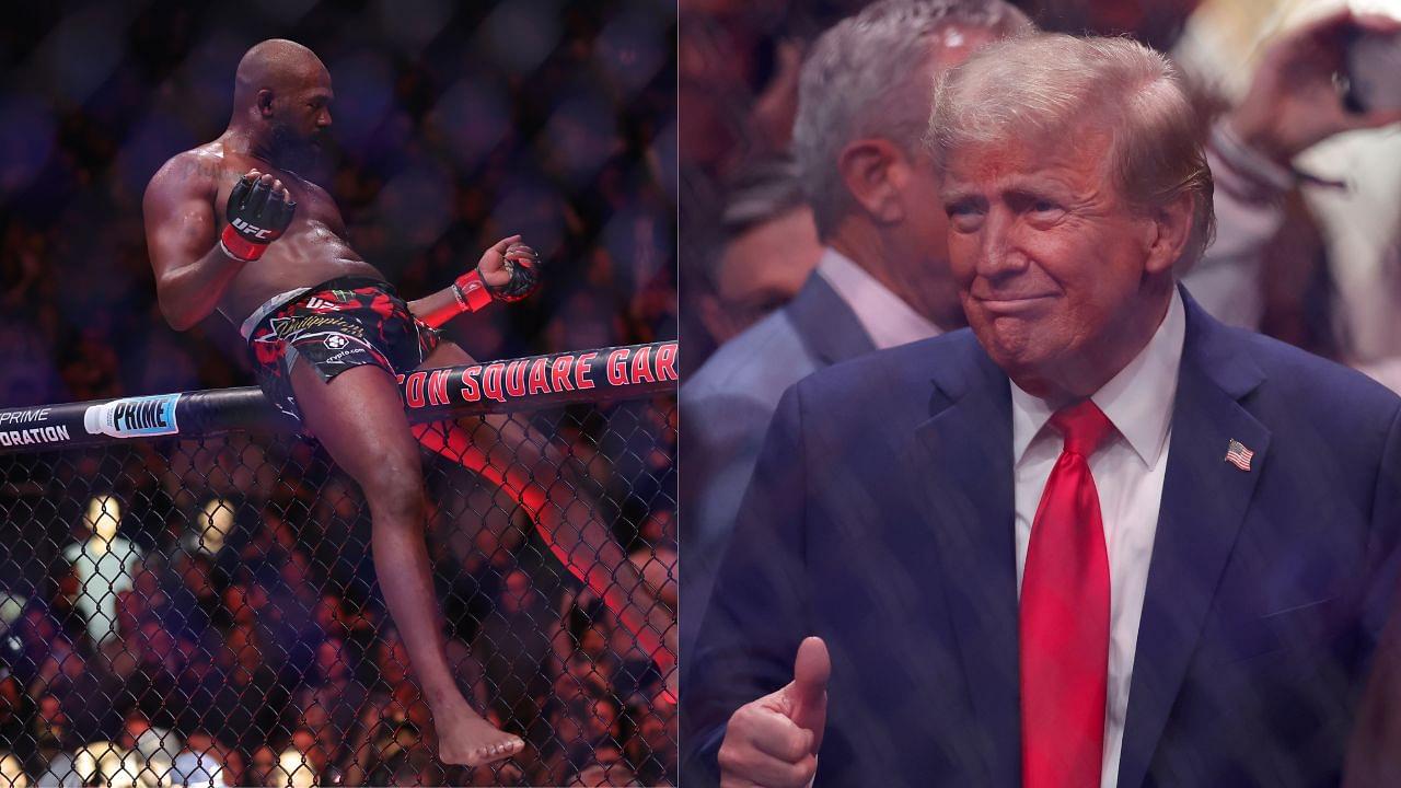 Jon Jones (L), Donald Trump (R)