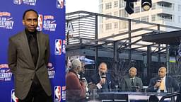 Stephen A. Smith (L), The Cast of Inside the NBA (R)