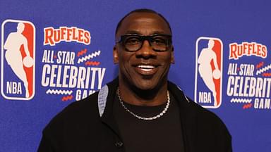 Team Shannon coach Shannon Sharpe on the red carpet before the All Star Celebrity Game at Lucas Oil Stadium.