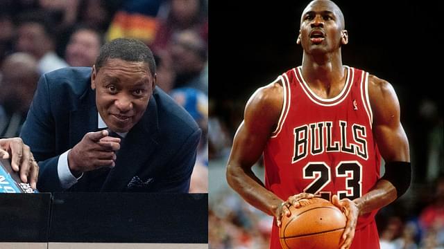 Isiah Thomas (L) and Michael Jordan (R)