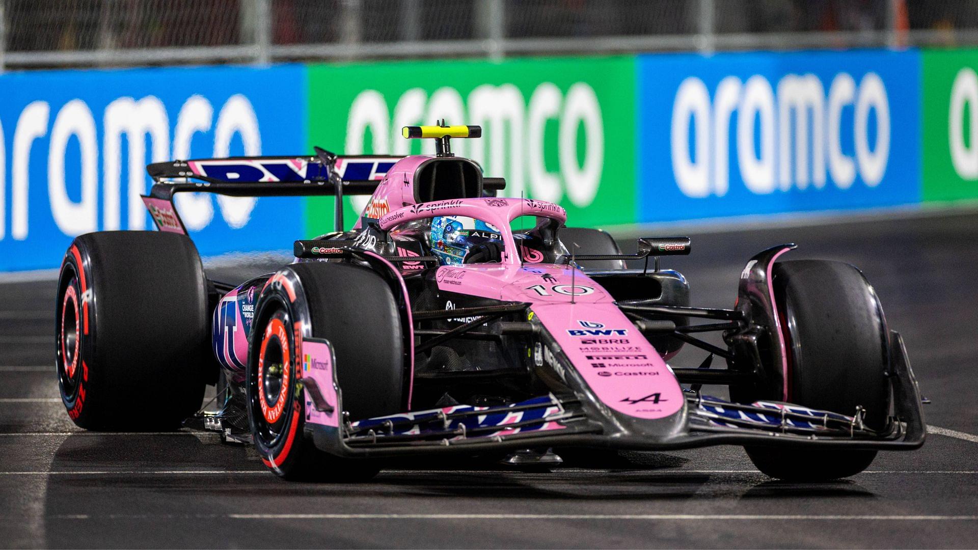 Pierre Gasly (10) of France and team BTW Alpine F1 Team during the FP3 practice session for the F1 Heineken Silver Las Vegas Grand Prix on November 22, 2024