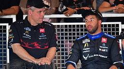 NASCAR Cup Series driver Bubba Wallace (23) with crew chief Bootie Barker during Cup Series practice at Phoenix Raceway.