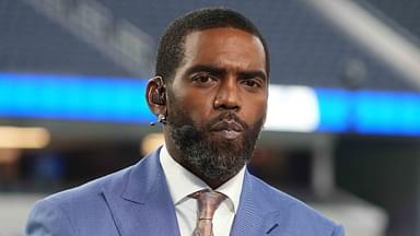 Randy Moss on the ESPN Monday Night Countdown set before a NFC Wild Card playoff football game between the Los Angeles Rams and the Arizona Cardinals at SoFi Stadium.