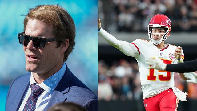 Greg Olsen(L) and Patrick Mahomes(R)