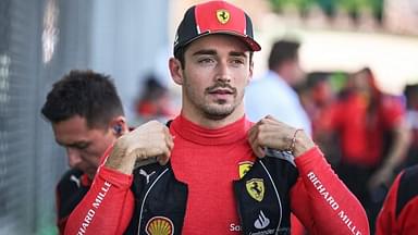 Charles Leclerc in his Ferrari gear