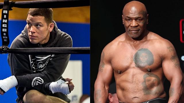 Nate Diaz (L), Mike Tyson (R)