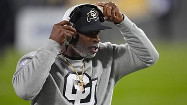 Colorado Buffaloes head coach Deion Sanders during the first quarter Cincinnati Bearcats at Folsom Field.