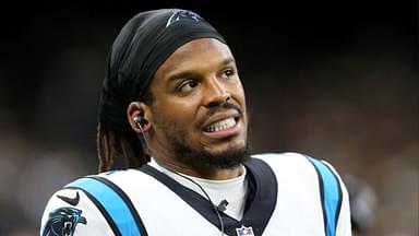 Carolina Panthers quarterback Cam Newton (1) on the sidelines in the second quarter against the New Orleans Saints at the Caesars Superdome.